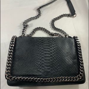 New Zara Chain Snake Skin Embossed Bag